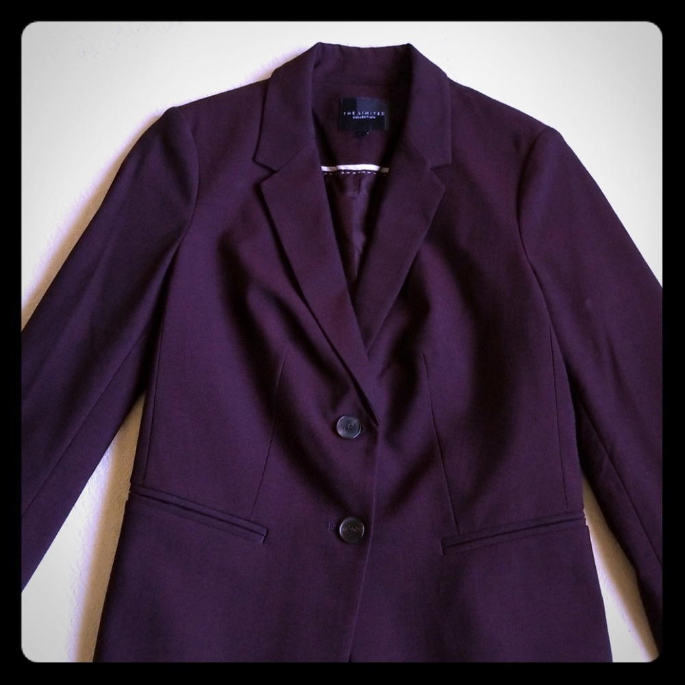 Burgundy women's blazer size 0